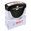 AccuStamp 2 Message Stamp with Shutter, 2-Color, DRAFT, 1-5/8" x 1/2" Impression, Pre-Ink, Red and Blue Ink (035542)