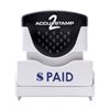 ACCUSTAMP2 Message Stamp with Micro Ban Protection, Paid, Pre-Ink, Blue Ink (035602)