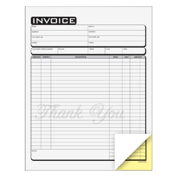 Cosco® Invoice Form Book with Slip, Business, 8 1/2 x 11, 2-Part Carbonless, 50 sets (074005)