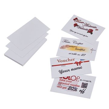 e-mark COLOP e-mark Digital Marking Device Paper Cards, 85.5 x 54 mm (3.67in x 2.13in), White, 100 Count (039225)