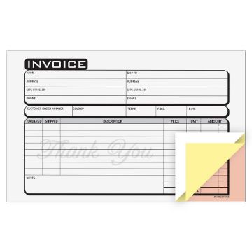 Cosco® Service Invoice Form Book with Slip, Business, 5 3/8" x 8 1/2", 3-Part, 50 sets (074010)