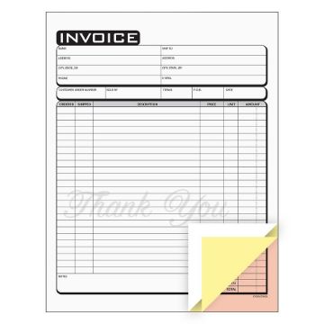 Cosco® Invoice Form Book with Slip, Business, 8 1/2 x 11, 3-Part Carbonless, 50 sets (074006)