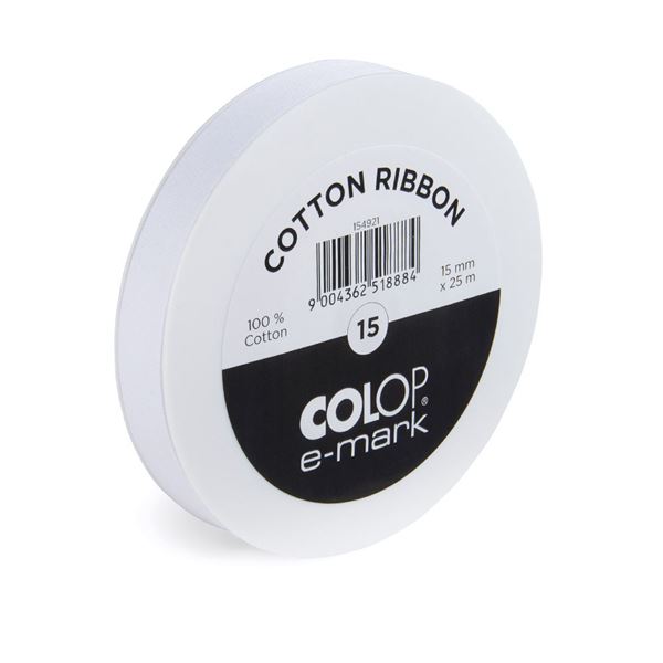 e-Mark COLOP Cotton Ribbon, 15mm x 25m (039207)