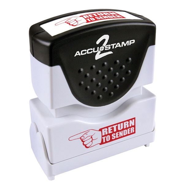 ACCUSTAMP2 Message Stamp, “RETURN TO SENDER” Message with Shutter, Self-Inking and Pre-Inking for Businesses and Offices, Red Ink (035631)