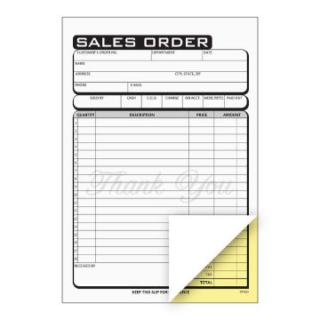 Cosco® Sales Order Form Book with Slip, Business, 5 1/2" x 8 1/2", 2-Part Carbonless, 50 sets (074013)