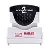 ACCU-STAMP2 MAILED Message Stamp, One-Color Pre-Ink Self-Inking Stamp with Shutter for Business, Retail and Personal Use, Bright Red Ink (035586)