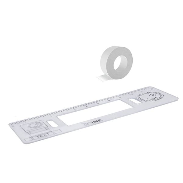 MINE Stamp Thermal Tape and Ruler, White (039609)