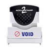 AccuStamp 2 Message Stamp with Shutter, 2-Color, VOID, 1-5/8" x 1/2" Impression, Pre-Ink, Blue and Red Ink (035539)