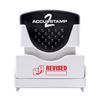 AccuStamp 2 Message Stamp with Shutter, 1-Color, REVISED, 1-5/8" x 1/2" Impression, Pre-Ink, Red Ink (035587)