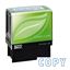 2000 PLUS Green Line Self-Inking Message Stamp, COPY, 80% Recycled, 1 1/2" x 9/16" Impression, Blue Ink (098367)