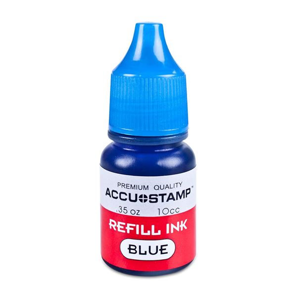 AccuStamp Ink Refill for Pre-Ink Stamps, Blue, .35oz (090682)