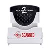 ACCU-STAMP2 SCANNED Message Stamp, Pre-Ink Self-Inking Stamp with Shutter for Business, Retail and Personal Use, Red Ink (035618)