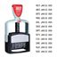 Cosco 2000 PLUS Self-Inking Date and 12 Phrase Stamp, REC'D, ENT'D, ANS'D, PAID, SHP'D, CHG'D, BAL, CANC, C.O.D., FILLED, FILED, RET'D, 3/16" x 1-3/4" impression, Black Ink (0110290