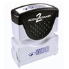 AccuStamp 2 Message Stamp with Shutter, 1-Color, ENTERED, 1-5/8" x 1/2" Impression, Pre-Ink, Blue Ink (035614)