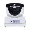 AccuStamp 2 Message Stamp with Shutter, 1-Color, ENTERED, 1-5/8" x 1/2" Impression, Pre-Ink, Blue Ink (035614)