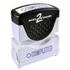 AccuStamp 2 Message Stamp with Shutter, 1-Color, COMPLETED, 1-5/8" x 1/2" Impression, Pre-Ink, Blue Ink (035582)