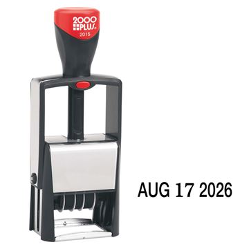 Cosco 2000 Plus Self-Inking Heavy Duty Date Stamp, 5/8" x 1-1/4" Impression, Black Ink (011200)