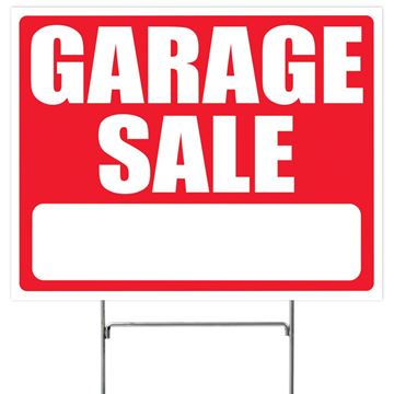 Cosco Sign and Stake Kit, GARAGE SALE, 15" x 19" (098232)