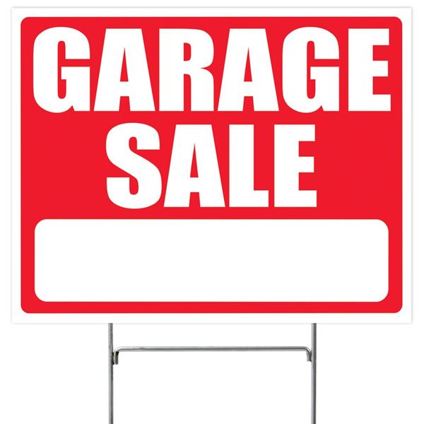 Cosco Sign and Stake Kit, GARAGE SALE, 15" x 19" (098232)