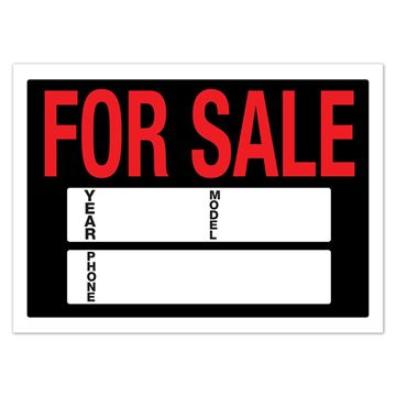 Cosco Static Cling Sign Kit, Auto FOR SALE, 10" X 14" (098025)