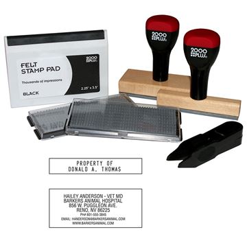 2000 PLUS Custom Stamp Kit, for DIY Projects, Business and Office, Premium Black Ink (030968)