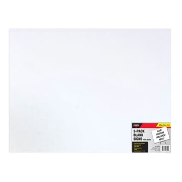 Cosco Blank Signs with Stakes 15" x 19", 3 Pack (098229)