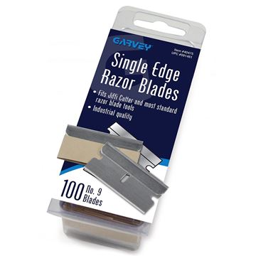 Garvey Single Edge Cutter Blade, Industrial Heavy-Duty Razor Blade, and Scraper, 100 Pack (40475)