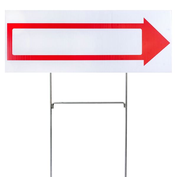 Cosco Sign Kit, Blank with Stake, 6 x 17 Inches (098056) , White