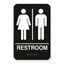 Cosco ADA Sign, MENS/WOMEN Combo, 6" x 9", Black (098096)