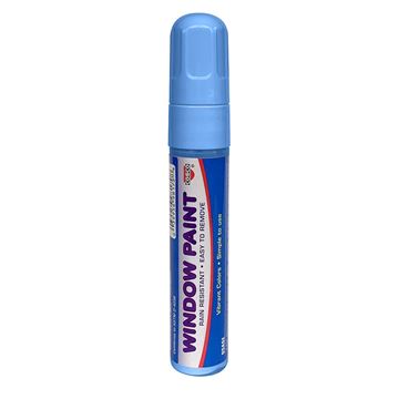 Window Paint Marker With 9/16" Tip, Easily Removable On Non-Pourous Surfaces, Blue (098175)