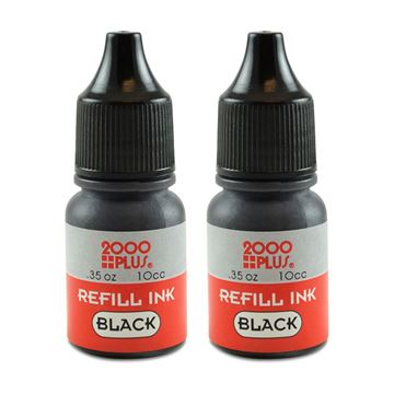 2000 PLUS Ink Refill for Self-Inking Stamps and Stamp Pads, Black .35 oz Each – Black (090689)