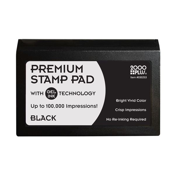 Cosco 2000 Plus® Gel Stamp Pad, 2-3/4" x 4-1/4", Black (030253)