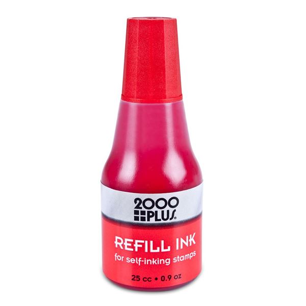 2000 PLUS Ink Refill for Self-Inking Stamps and Stamp Pads, Red, 0.9oz (032960)