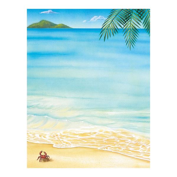 Great Papers! Tropical Beach Letterhead, Printer Friendly, 8.5”x11”, 80 Sheet Pack (2014233)