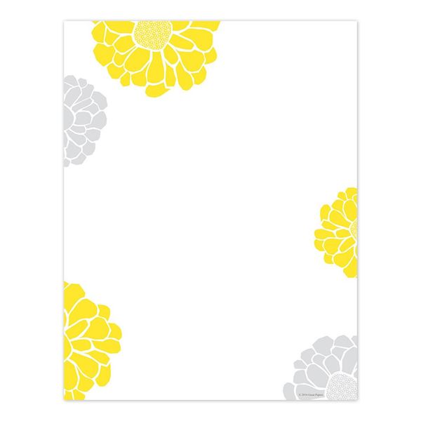 Great Papers! Sunny Flowers Letterhead, 8.5"x11", 80 Count (2013026)