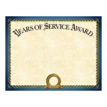 Great Papers! Years of Service Foil Certificate, 20 count , 8.5" x 11" (2015113)