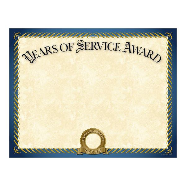 Great Papers! Years of Service Foil Certificate, 20 count , 8.5" x 11" (2015113)