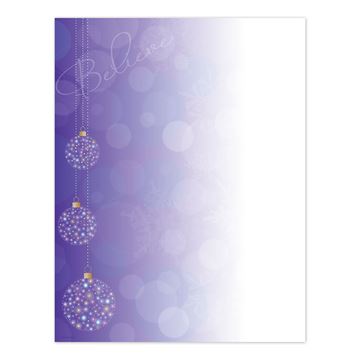 Great Papers! Believe Ornaments Letterhead, 80 count, 11" x 8.5" (2014040)