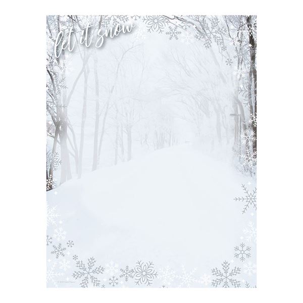 Great Papers! Let It Snow Holiday Letterhead, 8.5" x 11", 80 count (2020121)