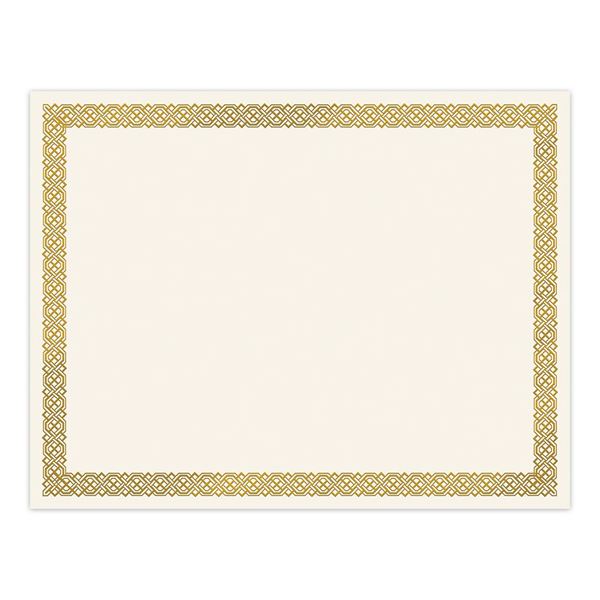 Great Papers! Foil Certificate, Braided Gold Foil, 8.5" x 11", 105 count (2020139)