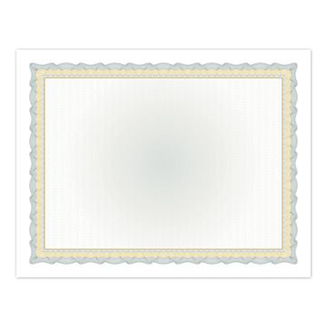 Great Papers! Twisty Graph Green with Gold Foil Border Certificate, 8.5"x 11", 15 Count (2013306)