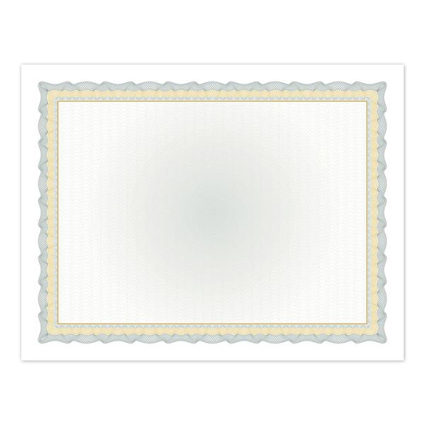 Great Papers! Twisty Graph Green with Gold Foil Border Certificate, 8.5"x 11", 15 Count (2013306)