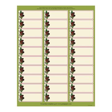 Great Papers! Pinecone Garland 30-Up Address Label, 5 sheets/150 labels, 1"x2.625" (2014068)