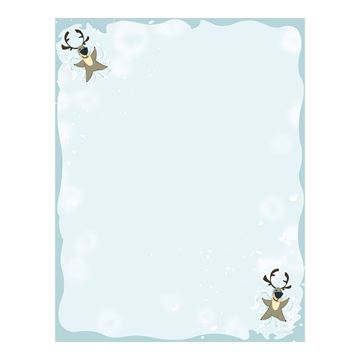 Great Papers! Reindeer Snow Angel Holiday Letterhead, 8.5" x 11", 80 sheets (2018022)