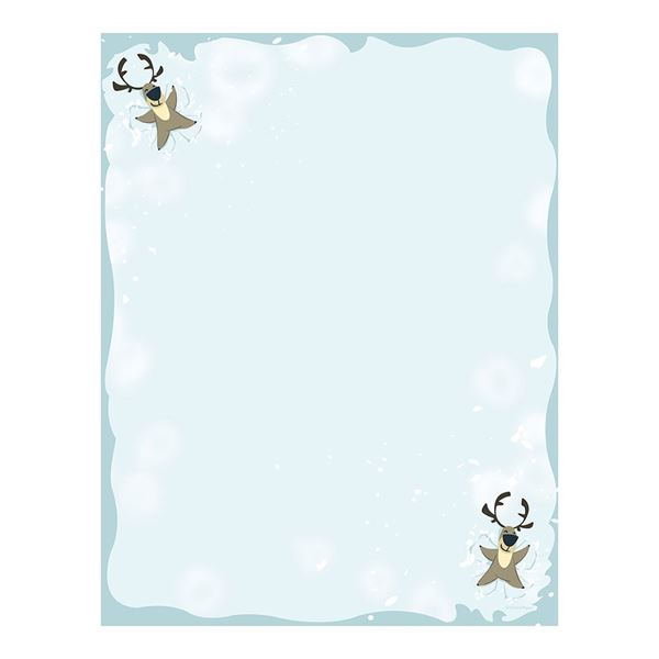 Great Papers! Reindeer Snow Angel Holiday Letterhead, 8.5" x 11", 80 sheets (2018022)