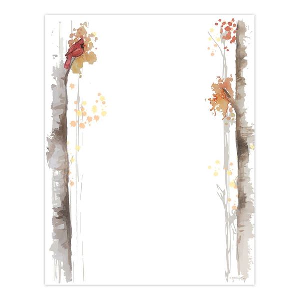 Great Papers! Fall Birch Hand Illustrated Letterhead , 8.5" x 11", 80 count (2020130)