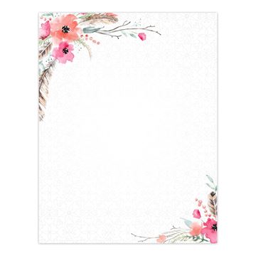 Great Papers! Boho Floral Letterhead , 8.5" x 11", 80 count (2020103)