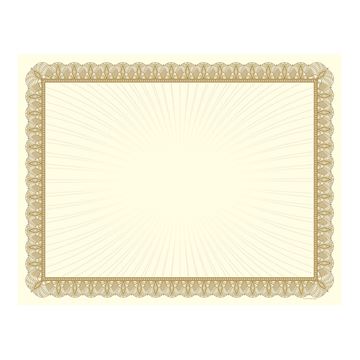 Great Papers! Metallic Gold Value Certificate, 8.5" x 11", 100 Count (961035)