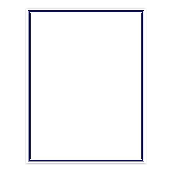 Great Papers! Navy Border Letterhead, for Certificates, Letters, and Personal Messages, Printer Friendly 8.5”x11”, 80 Sheet Count (2014024)