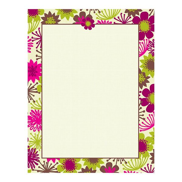 Great Papers! Organic Citrus Flowers Letterhead, 20 Count, 8.5"x11" (2012203)